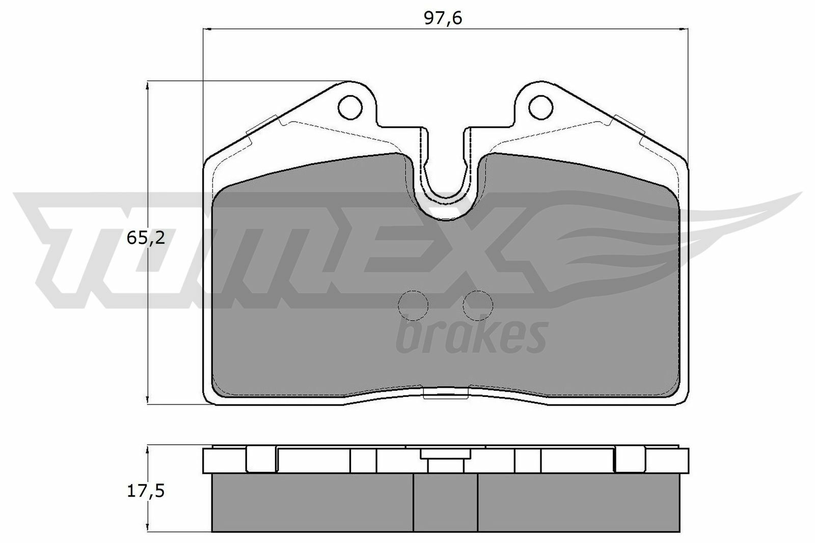 Sada brzdových destiček, kotoučová brzda TOMEX Brakes